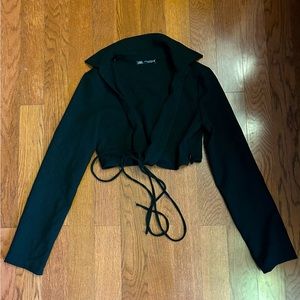 Zara brand size XS long sleeve shrug with ties. EUC